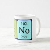 Mug Taille du nom de table périodique Nino (Devant droit)