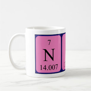 Mug Taille du nom de table périodique Nino
