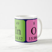 Mug Taille du nom de table périodique Nino (Devant droit)