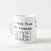 Mug Taille du nom de table périodique Nino (Devant gauche)