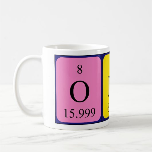 Mug Taille du nom de table périodique Olin (Gauche)