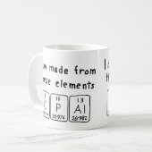 Mug Taille du nom de table périodique opale (Devant gauche)