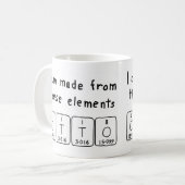 Mug Taille du nom de table périodique Otto (Devant gauche)