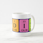 Mug Taille du nom de table périodique Perdita (Devant droit)