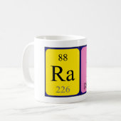 Mug Taille du nom de table périodique Raf (Devant gauche)
