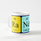 Mug Taille du nom de table périodique Randi (Devant gauche)