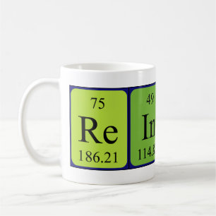 Mug Taille du nom de table périodique Reinier