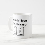 Mug Taille du nom de table périodique Sef (Devant gauche)