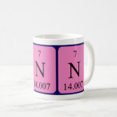 Mug Taille du nom de table périodique senn (Devant droit)