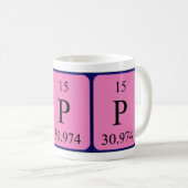 Mug Taille du nom de table périodique Sepp (Devant droit)