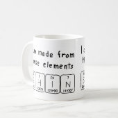Mug Taille du nom de table périodique Shin (Devant gauche)
