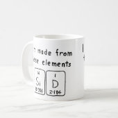 Mug Taille du nom de table périodique Sid (Devant gauche)