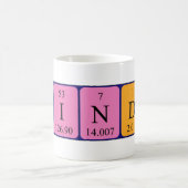 Mug Taille du nom de table périodique Sindi (Centre)