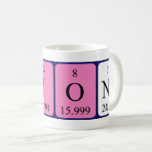 Mug Taille du nom de table périodique Sione (Devant droit)