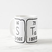 Mug Taille du nom de table périodique Stas (Devant gauche)