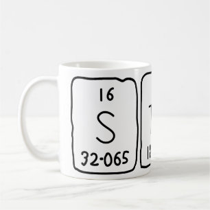 Mug Taille du nom de table périodique Stas