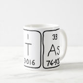 Mug Taille du nom de table périodique Stas (Devant droit)