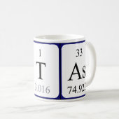 Mug Taille du nom de table périodique Stas (Devant droit)