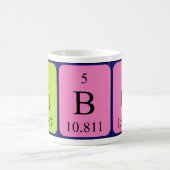 Mug Taille du nom de table périodique Tibo (Centre)