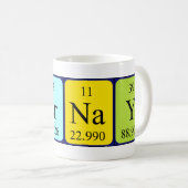 Mug Taille du nom de table périodique Tiernay (Devant droit)