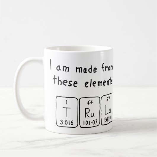 Mug Taille du nom de table périodique Trula (Gauche)