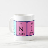 Mug Taille du nom de table périodique Unity (Devant gauche)