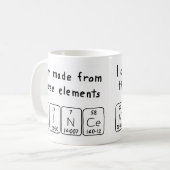 Mug Taille du nom de table périodique Vince (Devant gauche)
