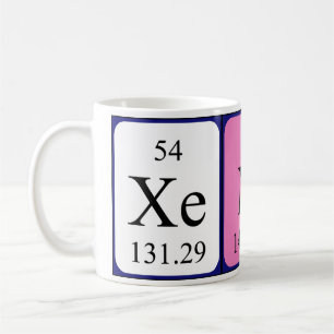 Mug Taille du nom de table périodique Xenos