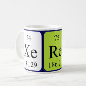 Mug Taille du nom de table périodique Xerena (Devant gauche)