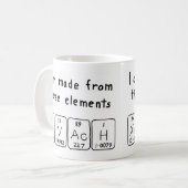 Mug Taille du nom de table périodique Xevach (Devant gauche)