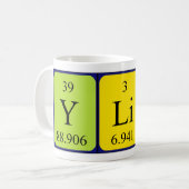 Mug Taille du nom de table périodique Ylies (Devant gauche)