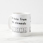 Mug Taille du nom périodique de la table (Devant gauche)