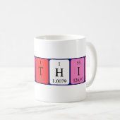 Mug Taille du nom périodique de la table (Devant droit)