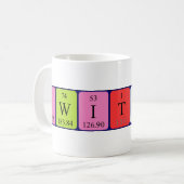 Mug Taille du nom périodique de la table (Devant gauche)