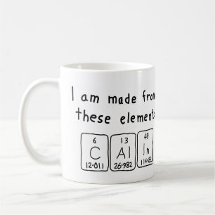 Mug Taille du nom périodique de la table Calin