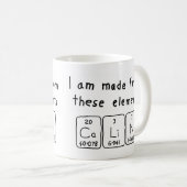 Mug Taille du nom périodique de la table Calin (Devant droit)
