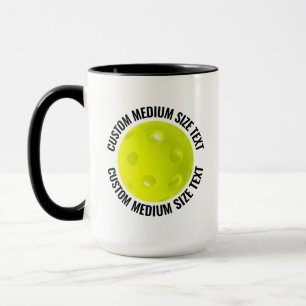 Mug Taille moyenne Texte NOIR Combo 15oz Pickleball pe