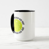 Mug Taille moyenne Texte NOIR Combo 15oz Pickleball pe (Devant gauche)