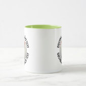 Mug Taille moyenne Texte VERT CITRON Combinaison 325ml (Centre)