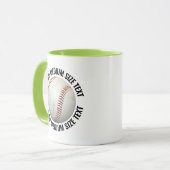 Mug Taille moyenne Texte VERT CITRON Combinaison 325ml (Devant gauche)