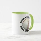 Mug Taille moyenne Texte VERT CITRON Combinaison 325ml (Devant droit)
