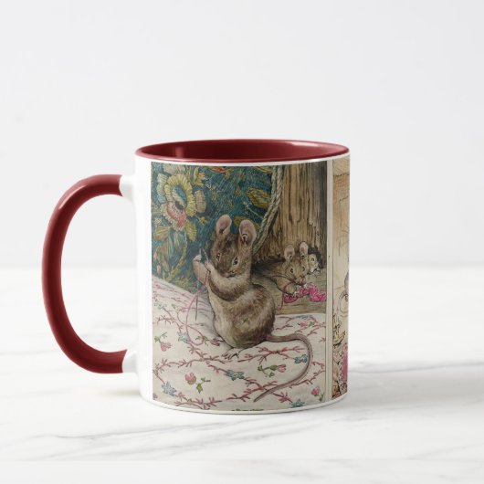 Mug Tailor Mice coudre un blouson Beatrix Potter 1902 (Gauche)