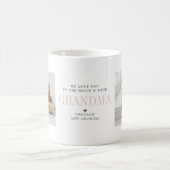 Mug T'aime Grand-mère | Collage de deux photos (Centre)