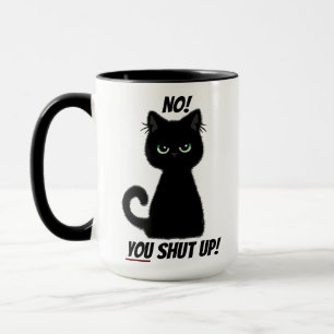 Mug Tais-Toi ! Argument de fin Insulte noir en colère 