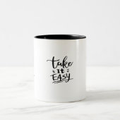 Mug Take It Easy Tasse de café à citation minimal (Centre)