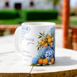 Mug Talavera bleu agrumes douche nuptiale favorise les