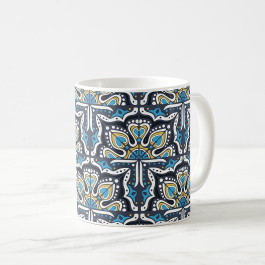 Mug Talavera pattern. Indian patchwork. Azulejos portu (Devant droit)