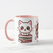 Mug Tales Et Tails Font Ma Journée - Chat Et Livres Ph (Gauche)