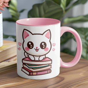 Mug Tales Et Tails Font Ma Journée - Chat Et Livres Ph