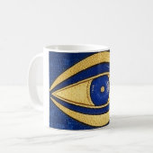 Mug Talisman doré + œil bleu maléfique (Devant gauche)
